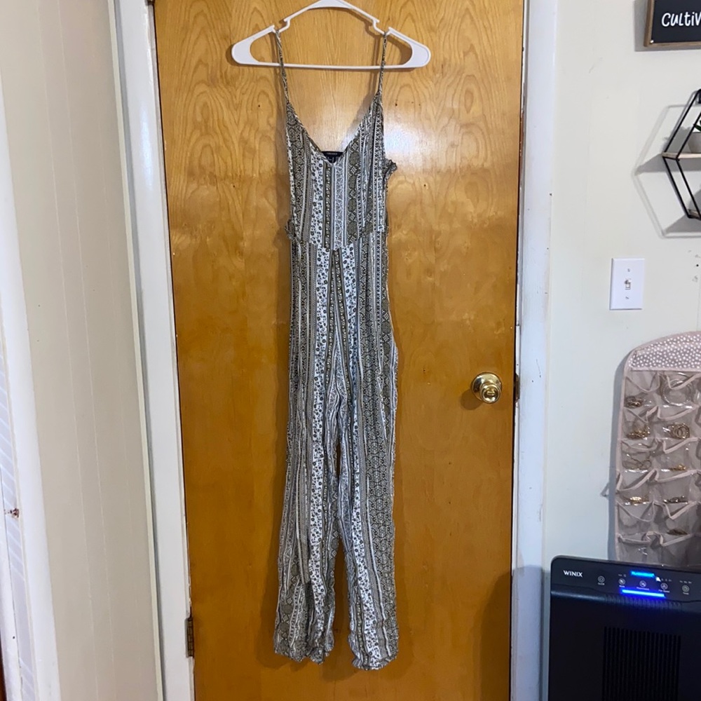 forever 21 jumpsuit with tie belt